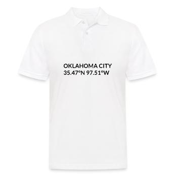 Oklahoma City, Oklahoma, USA Coordinates - Men's Polo Shirt - white - Front - Kai (181cm)