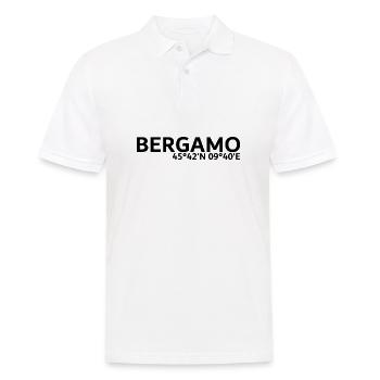 Bergamo Koordinaten - Männer Poloshirt - Weiß - Vorne - Kai (181cm)