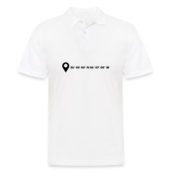 Jerez de la Frontera Koordinaten - Männer Poloshirt - Weiß - Vorne - Kai (181cm)