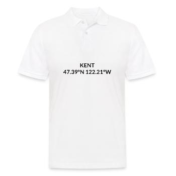 Kent Washington USA Coordinates - Men's Polo Shirt - white - Front - Kai (181cm)