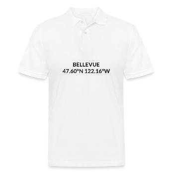 Bellevue, Washington, United States Coordinates - Men's Polo Shirt - white - Front - Kai (181cm)