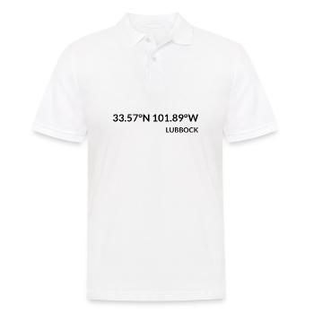 Lubbock Texas USA Coordinates - Men's Polo Shirt - white - Front - Kai (181cm)
