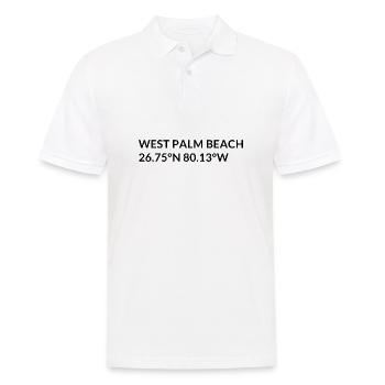 West Palm Beach Florida USA Koordinaten - Männer Poloshirt - Weiß - Vorne - Kai (181cm)