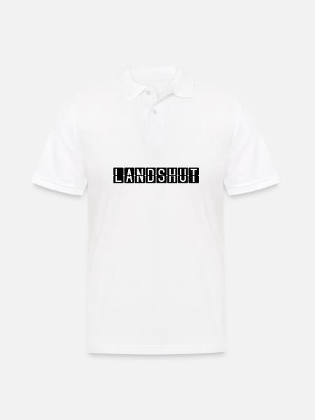 Landshut Flughafentafel - Männer Poloshirt - Weiß