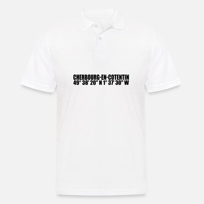 Coordonnées de Cherbourg-en-Cotentin - Polo Homme - blanc