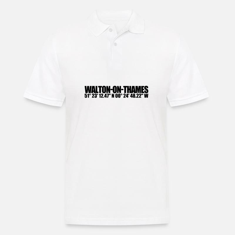 Walton-on-Thames coordinates - Men's Polo Shirt - white