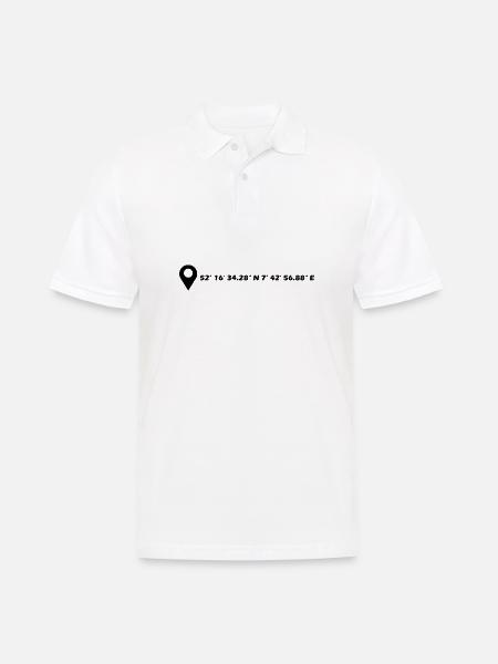Ibbenbüren coordinates - Men's Polo Shirt - white