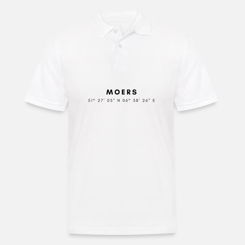 Moers coordinates - Men's Polo Shirt - white