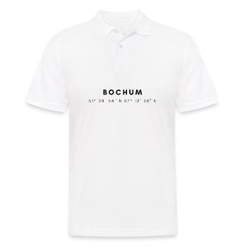 Bochum Koordinaten - Männer Poloshirt - Weiß - Vorne - Kai (181cm)