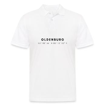 Oldenburg Koordinaten - Männer Poloshirt - Weiß - Vorne - Kai (181cm)