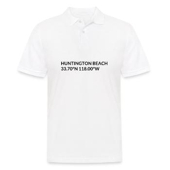 Coordonnées Huntington Beach, Californie, États-Unis - Polo Homme - blanc - Devant - Kai (181cm)