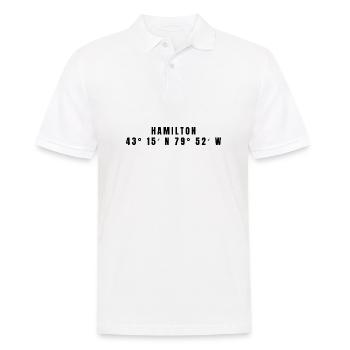 Coordonnées Hamilton, Canada - Polo Homme - blanc - Devant - Kai (181cm)
