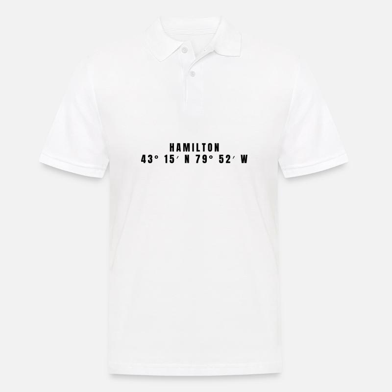 Coordonnées Hamilton, Canada - Polo Homme - blanc