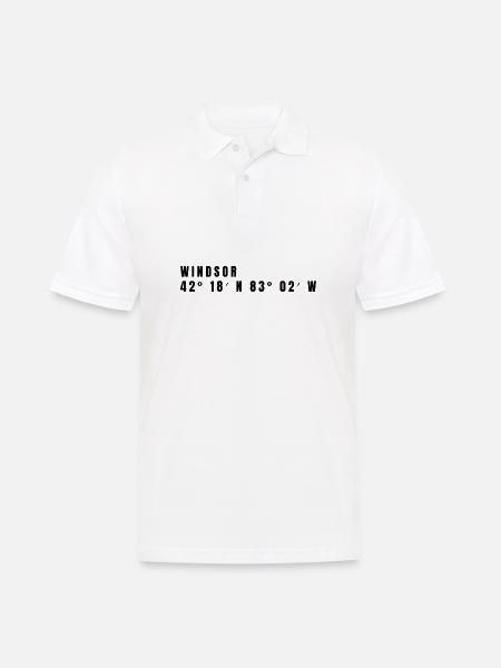 Coordonnées Windsor, Canada - Polo Homme - blanc