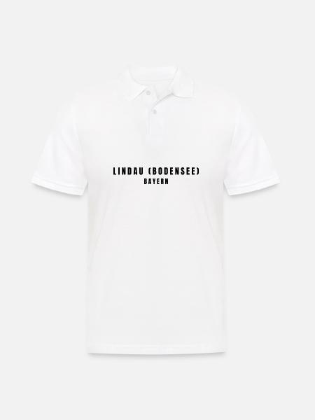 Lindau (Bodensee) Bayern - Männer Poloshirt - Weiß