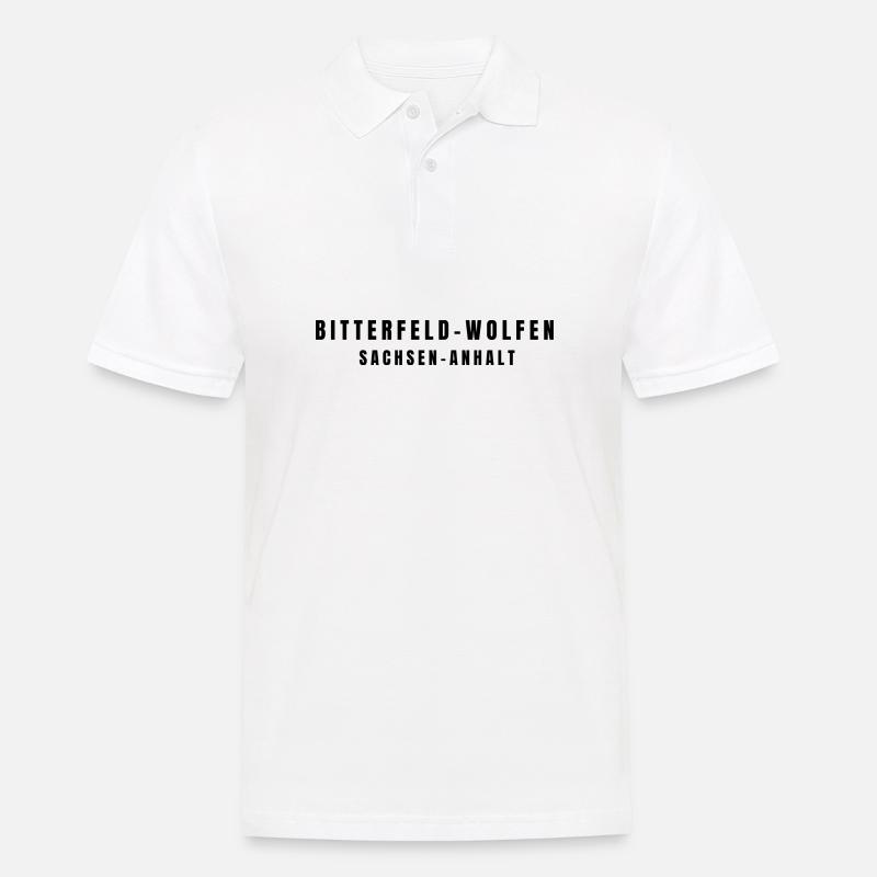 Bitterfeld-Wolfen⁠ Sachsen-Anhalt - Männer Poloshirt - Weiß