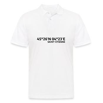 Coordonnées de Saint-Étienne - Polo Homme - blanc - Devant - Kai (181cm)