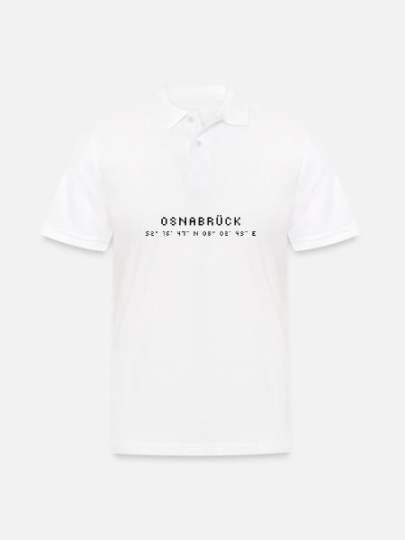 Coordonnées d’Osnabrück - Polo Homme - blanc