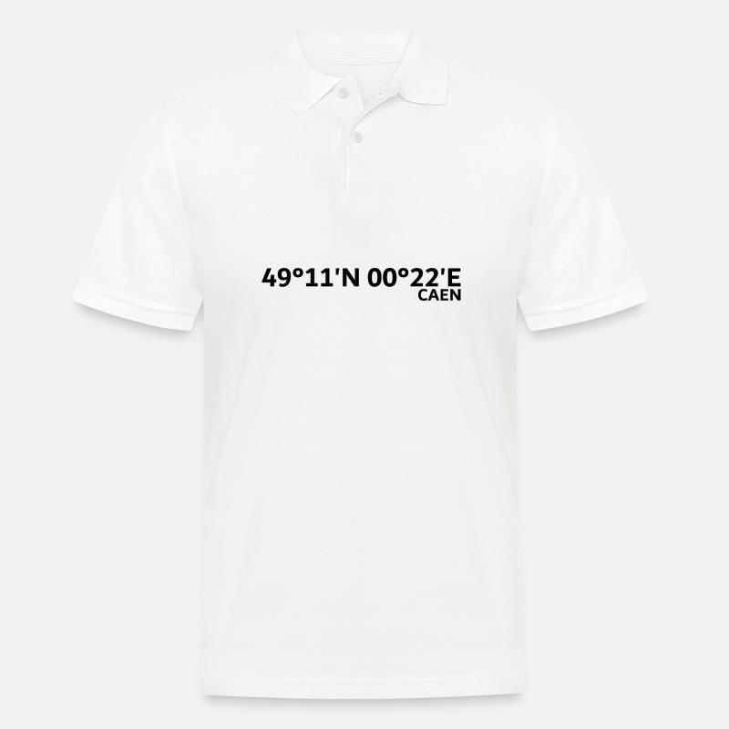 Coordonnées de Caen - Polo Homme - blanc