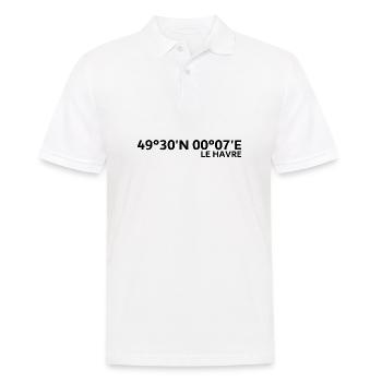 Coordonnées du Havre - Polo Homme - blanc - Devant - Kai (181cm)