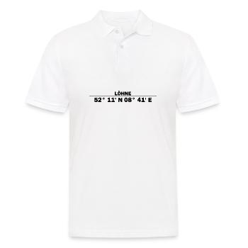 Löhne Koordinaten - Männer Poloshirt - Weiß - Vorne - Kai (181cm)
