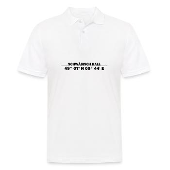 Schwäbisch Hall Koordinaten - Männer Poloshirt - Weiß - Vorne - Kai (181cm)