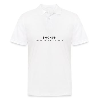 Bochum Koordinaten - Männer Poloshirt - Weiß - Vorne - Kai (181cm)