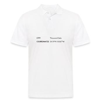 Thousand Oaks, California, USA coordinates - Men's Polo Shirt - white - Front - Kai (181cm)