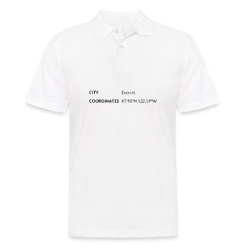 Everett, Washington, États-Unis les coordonnées - Polo Homme - blanc - Devant - Kai (181cm)