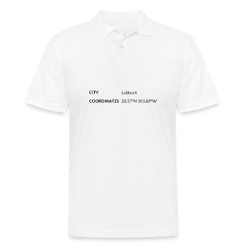 Lubbock Texas USA Coordinates - Men's Polo Shirt - white - Front - Kai (181cm)