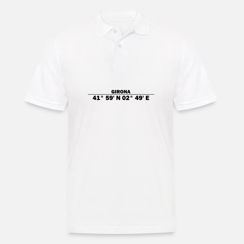 Coordonnées de Gérone - Polo Homme - blanc