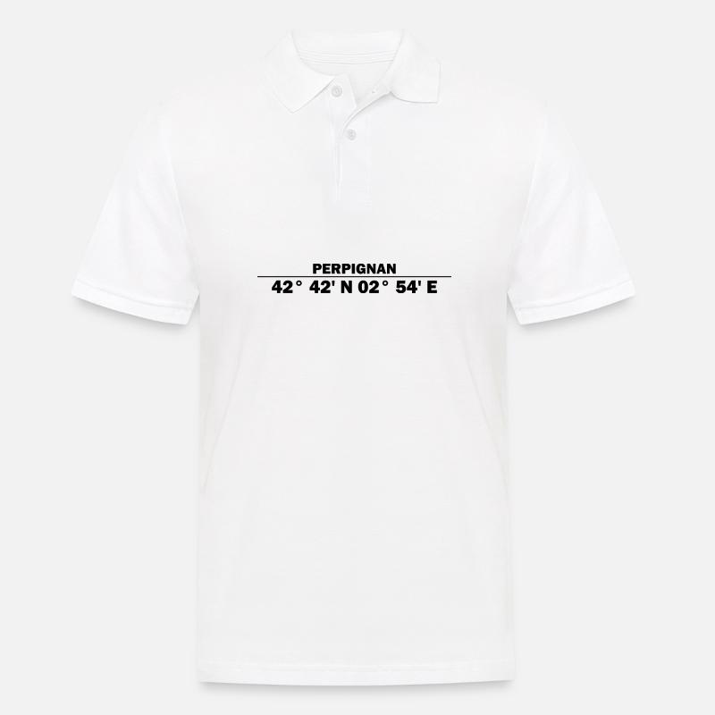 Perpignan coordinates - Men's Polo Shirt - white