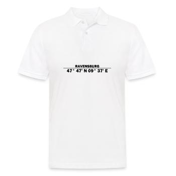 Ravensburg Koordinaten - Männer Poloshirt - Weiß - Vorne - Kai (181cm)