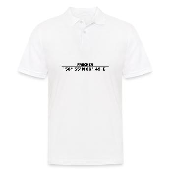 Frechen Koordinaten - Männer Poloshirt - Weiß - Vorne - Kai (181cm)