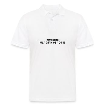 Arnsberg Koordinaten - Männer Poloshirt - Weiß - Vorne - Kai (181cm)