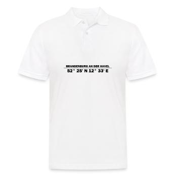 Brandenburg an der Havel Koordinaten - Männer Poloshirt - Weiß - Vorne - Kai (181cm)