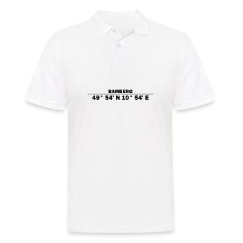 Bamberg Koordinaten - Männer Poloshirt - Weiß - Vorne - Kai (181cm)