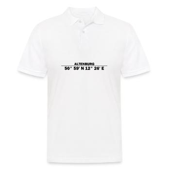 Altenburg Koordinaten - Männer Poloshirt - Weiß - Vorne - Kai (181cm)