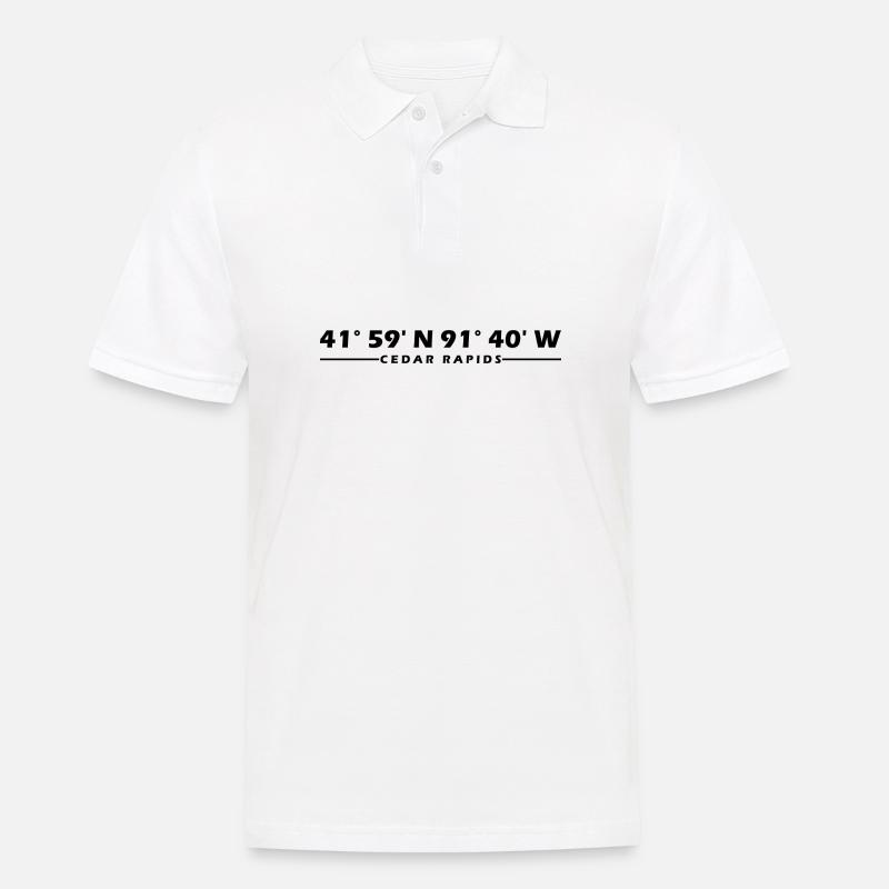 Coordonnées de Cedar Rapids - Polo Homme - blanc