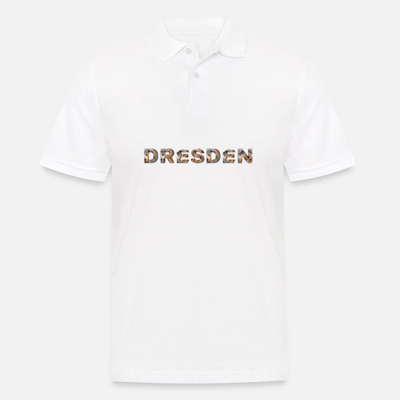 Dresden Hund - Männer Poloshirt - Weiß