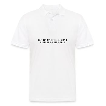 Neuburg an der Donau Bayern Koordinaten - Männer Poloshirt - Weiß - Vorne - Kai (181cm)