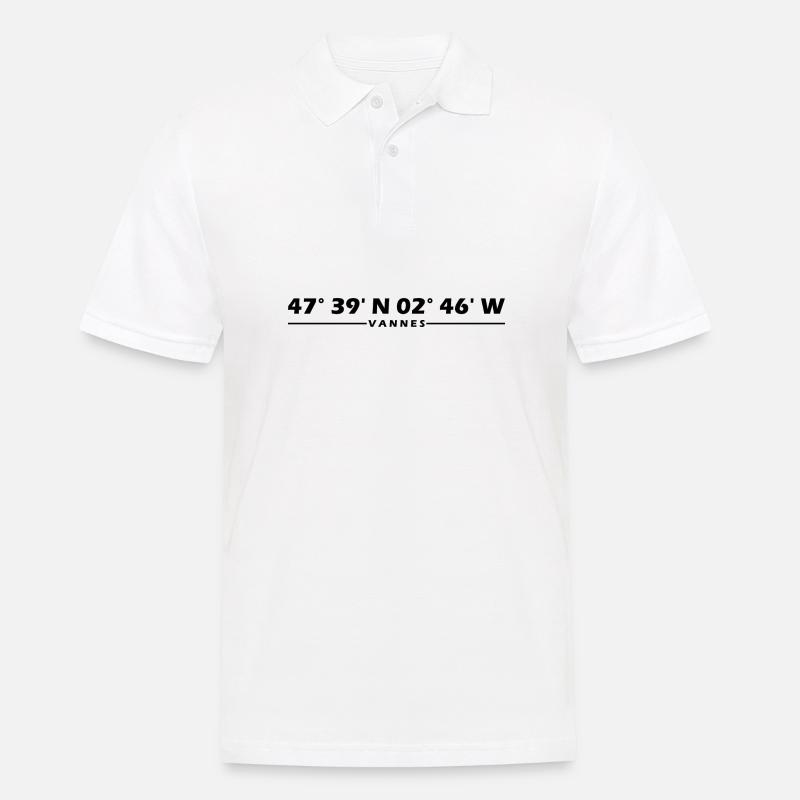 Vannes coordinates - Men's Polo Shirt - white