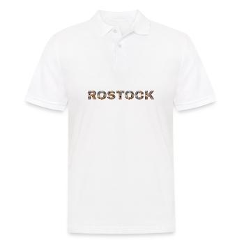 Rostock Hund - Männer Poloshirt - Weiß - Vorne - Kai (181cm)