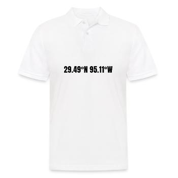 Coordonnées de League City, Texas, États-Unis - Polo Homme - blanc - Devant - Kai (181cm)