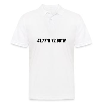 Hartford, Connecticut, USA Coordinates - Men's Polo Shirt - white - Front - Kai (181cm)