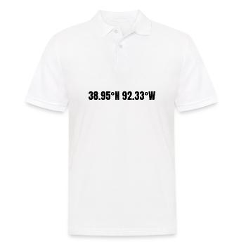 Coordonnées Columbia, Missouri, États-Unis - Polo Homme - blanc - Devant - Kai (181cm)