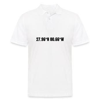 Palm Bay Florida USA Koordinaten - Männer Poloshirt - Weiß - Vorne - Kai (181cm)