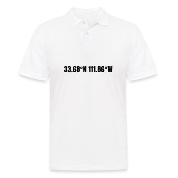 Scottsdale Arizona USA Koordinaten - Männer Poloshirt - Weiß - Vorne - Kai (181cm)