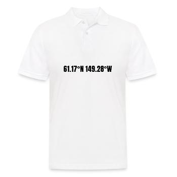 Anchorage, Alaska, États-Unis Coordonnées - Polo Homme - blanc - Devant - Kai (181cm)