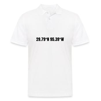 Houston Texas USA Koordinaten - Männer Poloshirt - Weiß - Vorne - Kai (181cm)